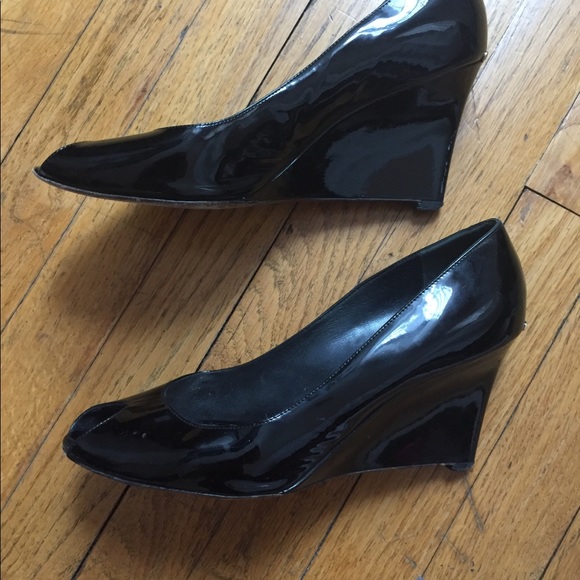Christian Dior Patent Leather Wedges size 40 - Picture 1 of 8